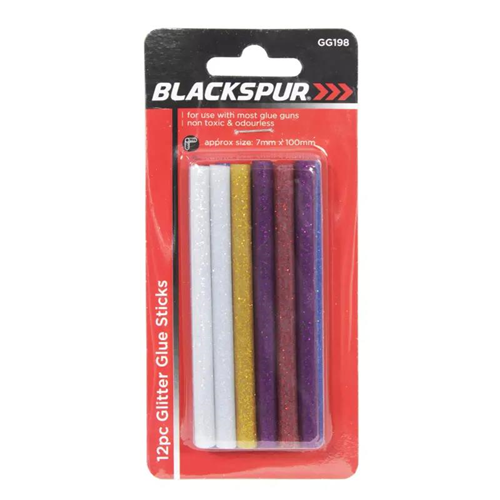 Blackspur 12pc Glitter Glue Sticks - 100 X 7mm Blackspur 12pc Glitter Glue Sticks - 100 X 7mm